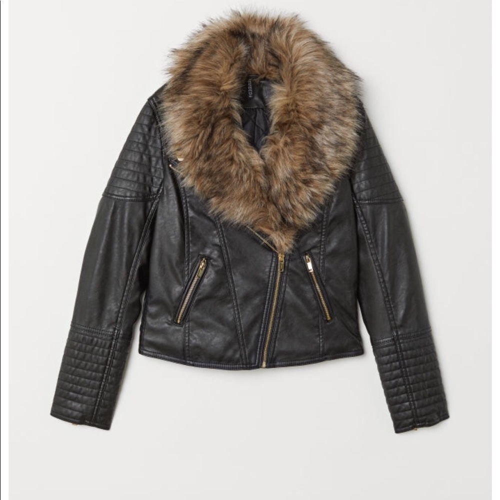 H & M biker Leather jacket
